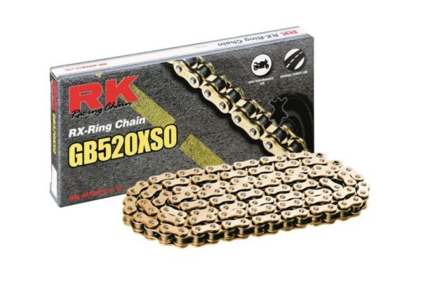 PARA TU MOTO UNIVERSAL - Cadena RK GB520XSO con 30 eslabones oro -