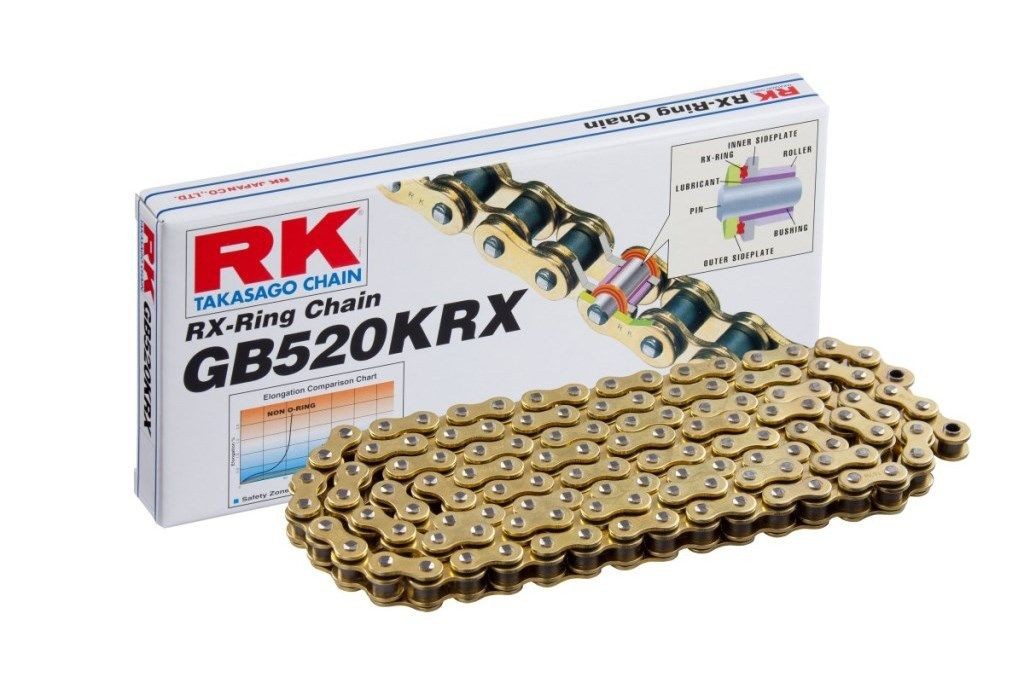 Cadena RK GB520KRX con 30 eslabones oro
