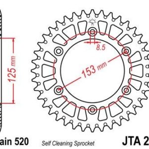 HONDA - Corona JT 210 de aluminio con 42 dientes -