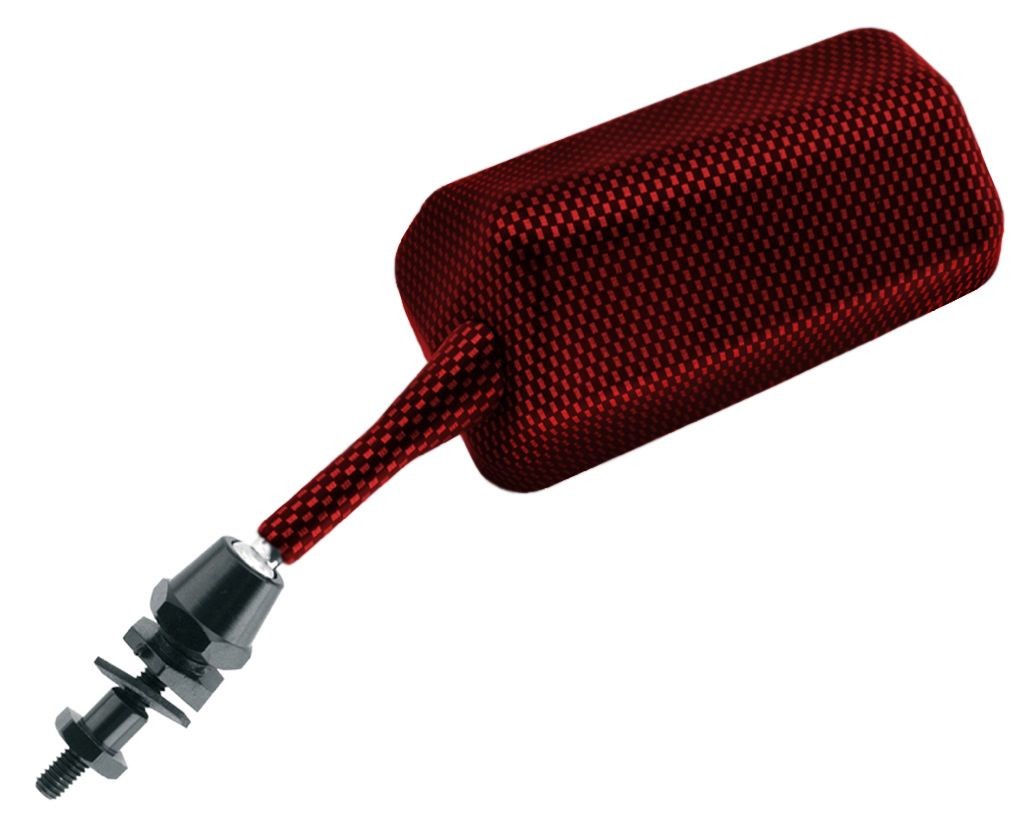 JUEGO Retrovisores Carbono. Rectangular F1 ROJO