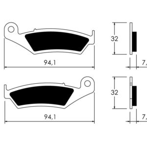 Jgo pastillas Honda CRM 75,CR 125,XR 600