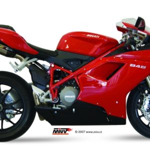 ESCAPES MIVV DUCATI - Mivv Suono acero inox, copa carbono (bajo colin) Ducati 848 2007+ -