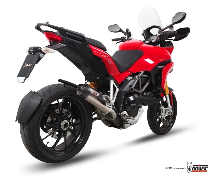 Escape OVAL TITANIO,COPA CARBONO Mivv Ducati Multistrada 1200 2010+