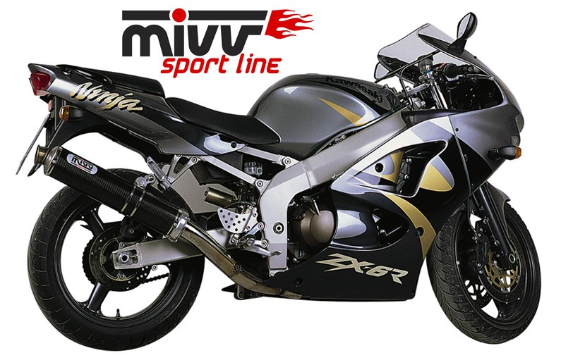 Escape MIVV Kawasaki ZX 6R 2002 OVAL CARBONO