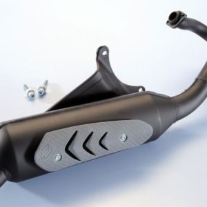 Escape Polini acero negro original homologado Typhoon 200.0310