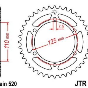 Corona JT 13 de acero con 40 dientes