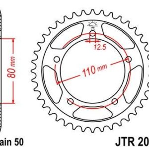 TRIUMPH - Corona JT 2010 de acero con 43 dientes -