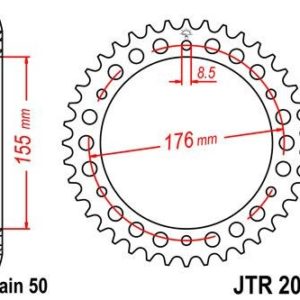 TRIUMPH - Corona JT 2011 de acero con 42 dientes -