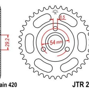 HONDA - Corona JT 255 de acero con 35 dientes -