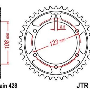 Corona JT 25 de acero con 60 dientes