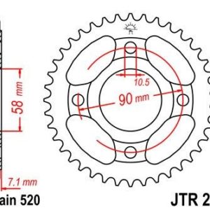 HONDA - Corona JT 272 de acero con 31 dientes -