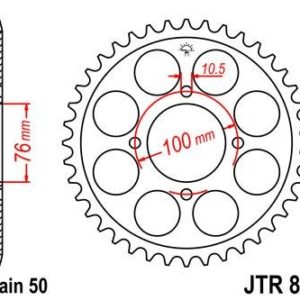 Corona JT 824 de acero con 40 dientes