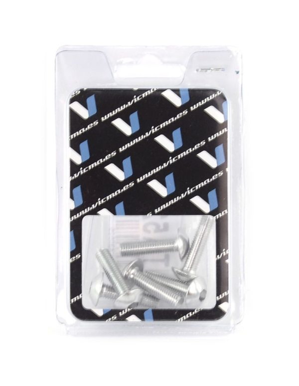 PARA TU MOTO UNIVERSAL - Kit 6 tornillos allen c/alomada M5x20mm. Plata -