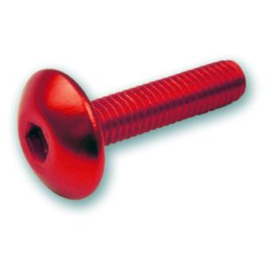 Kit 6 tornillos allen c/alomada M5x20. Rojo