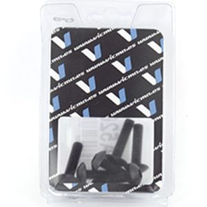 Kit 6 tornillos allen c/alomada M5x25mm. Negro