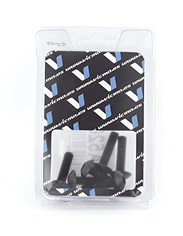 Kit 6 tornillos allen c/alomada M5x25mm. Negro
