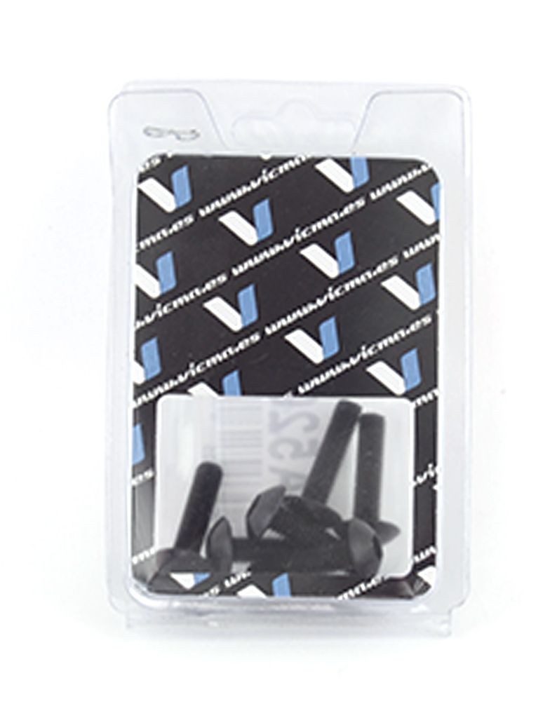 Kit 6 tornillos allen c/alomada M5x25mm. Negro
