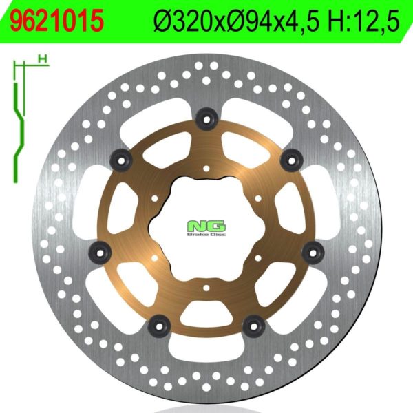 HONDA - Disco de freno NG 1015 Ø319 x Ø94 x 4.5 -