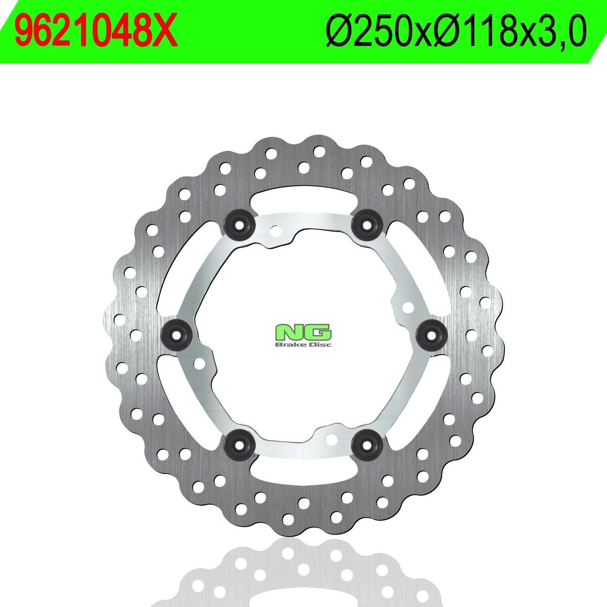 Disco de freno flotante ondulado NG 1048X Ø250 x Ø118 x 3