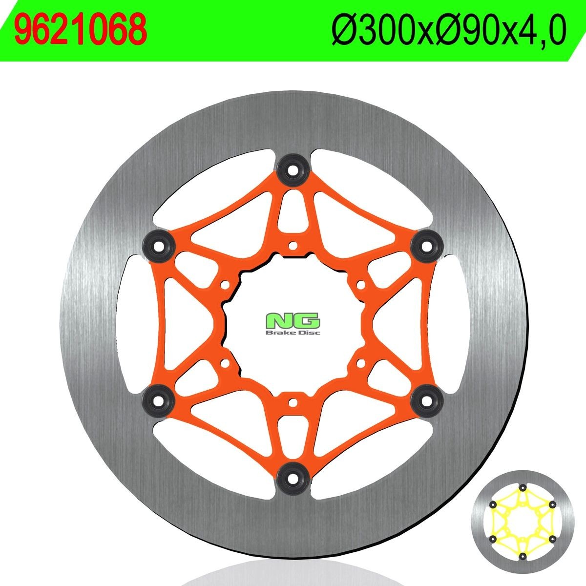 Disco de freno NG 1068 Ø300 x Ø90 x 4
