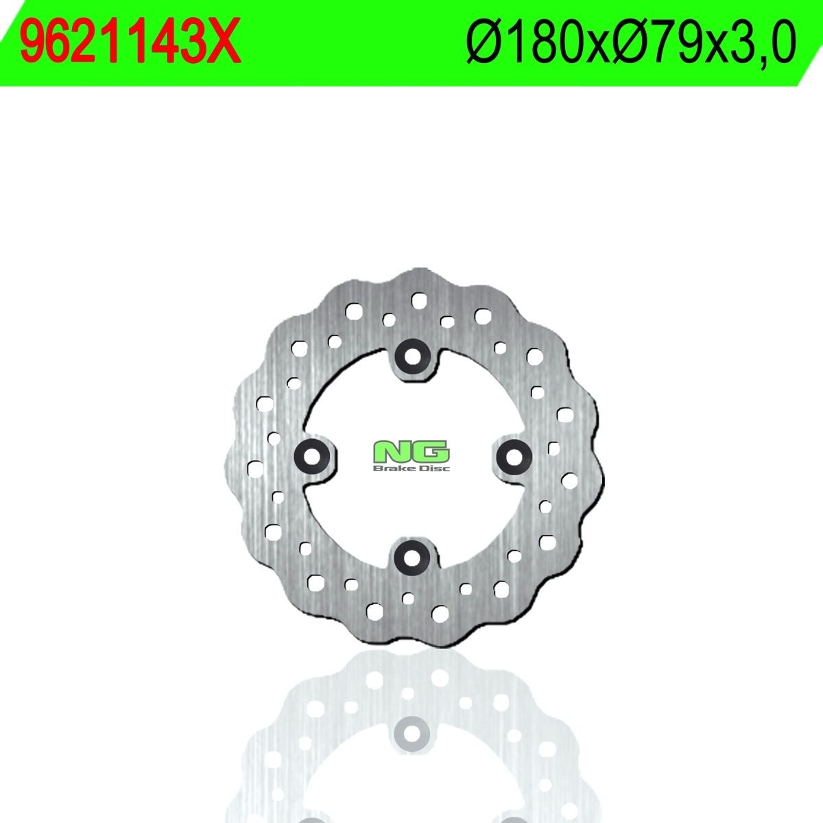 Disco de freno NG ondulado 1143X Ø180 x Ø79 x 3
