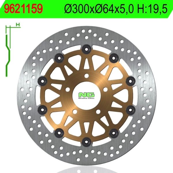 Disco de freno NG 1159 Ø300 x Ø64 x 5