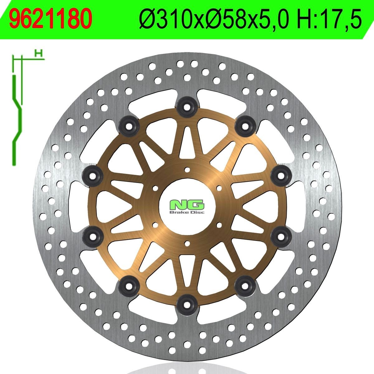 Disco de freno NG 1180 Ø310 x Ø58 x 4