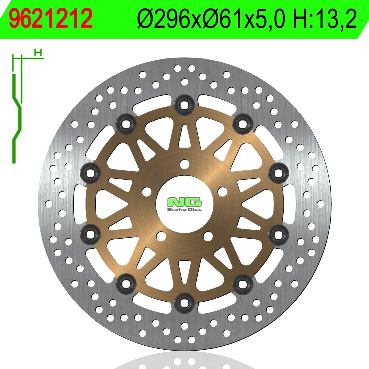 Disco de freno NG 1212 Ø296 x Ø61 x 5