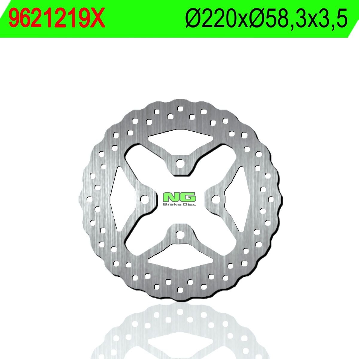 Disco de freno NG ondulado 1219X Ø220 x Ø58.25 x 3.5