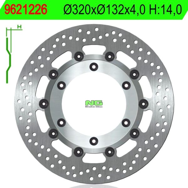 Disco de freno NG 1226 Ø320 x Ø132 x 4