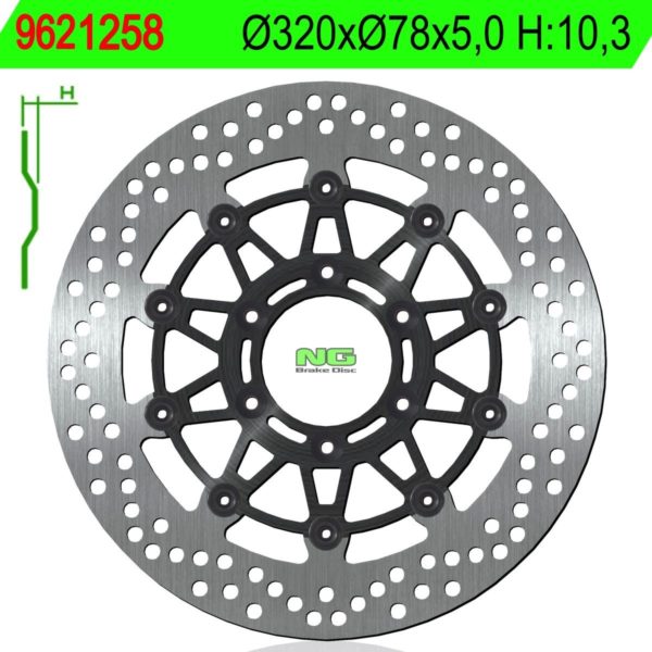 Disco de freno NG 1258 Ø320 x Ø78 x 5