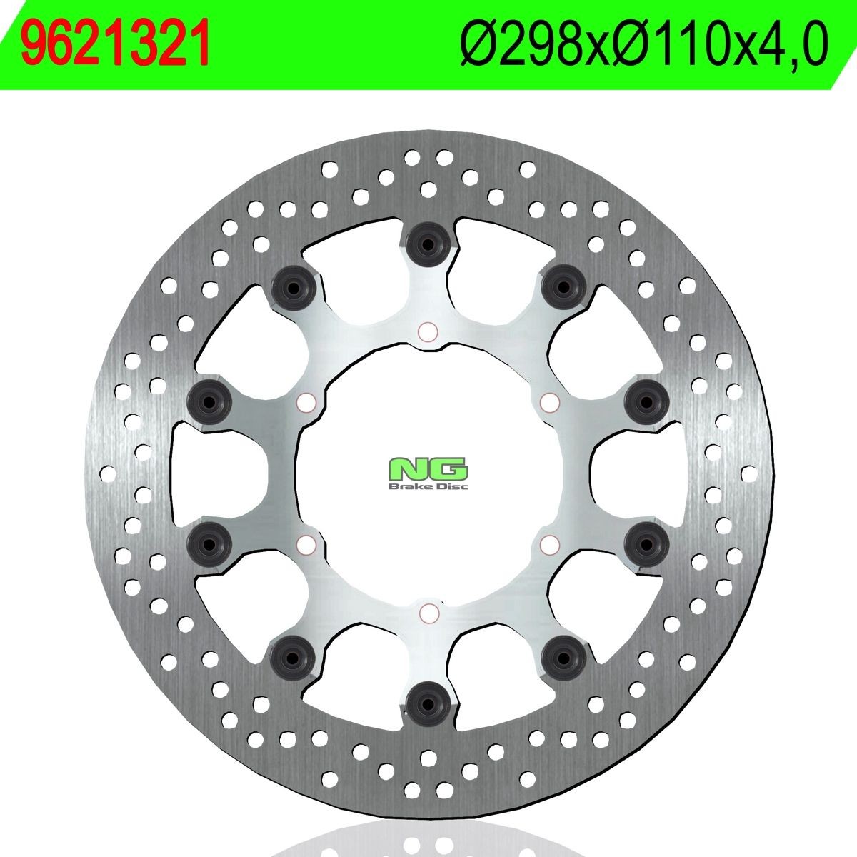 Disco de freno NG flotante1321 Ø298 x Ø110 x 4