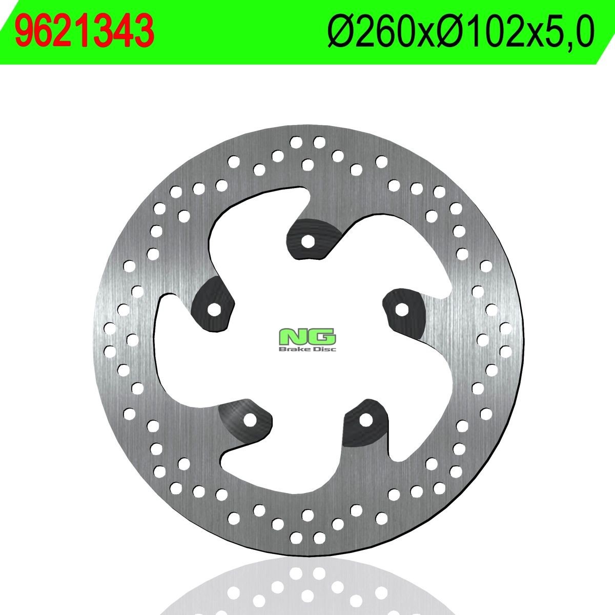 Disco de freno NG 1343 Ø260 x Ø102 x 5