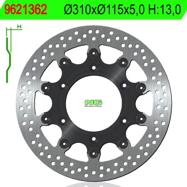 Disco de freno NG 1362 Ø310 x Ø115 x 5