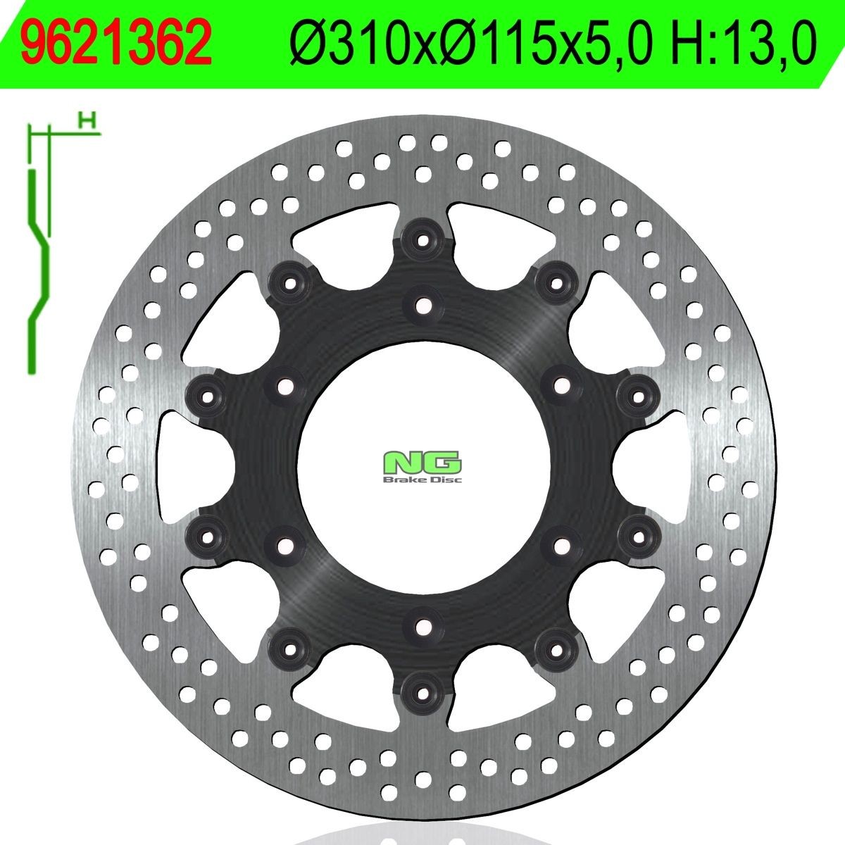 Disco de freno NG 1362 Ø310 x Ø115 x 5
