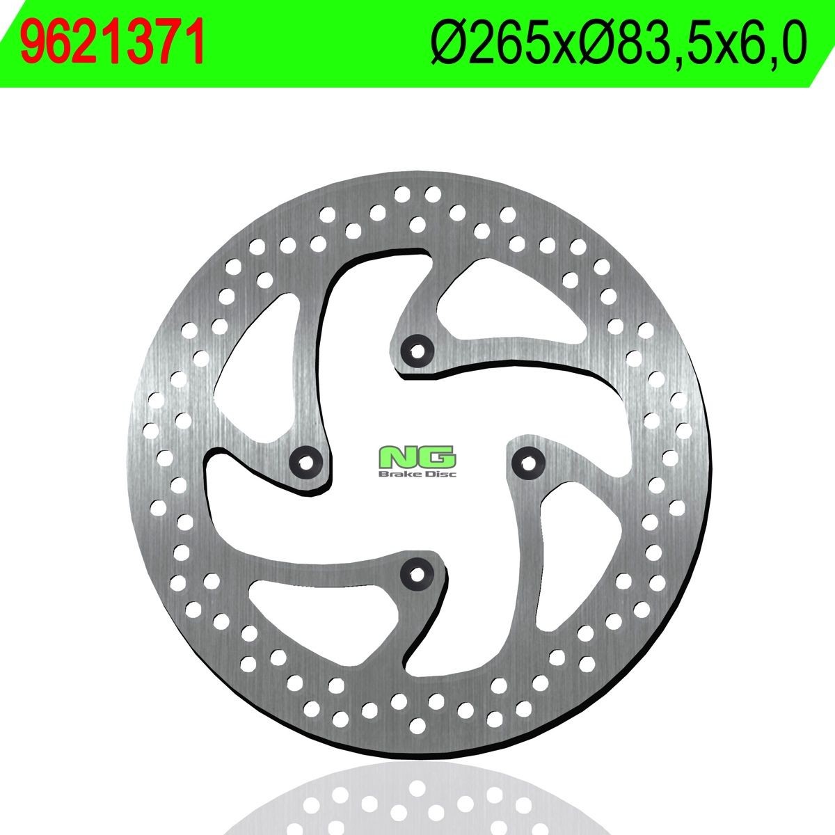 Disco de freno NG 9621371 Ø265 x Ø83.5 x 6