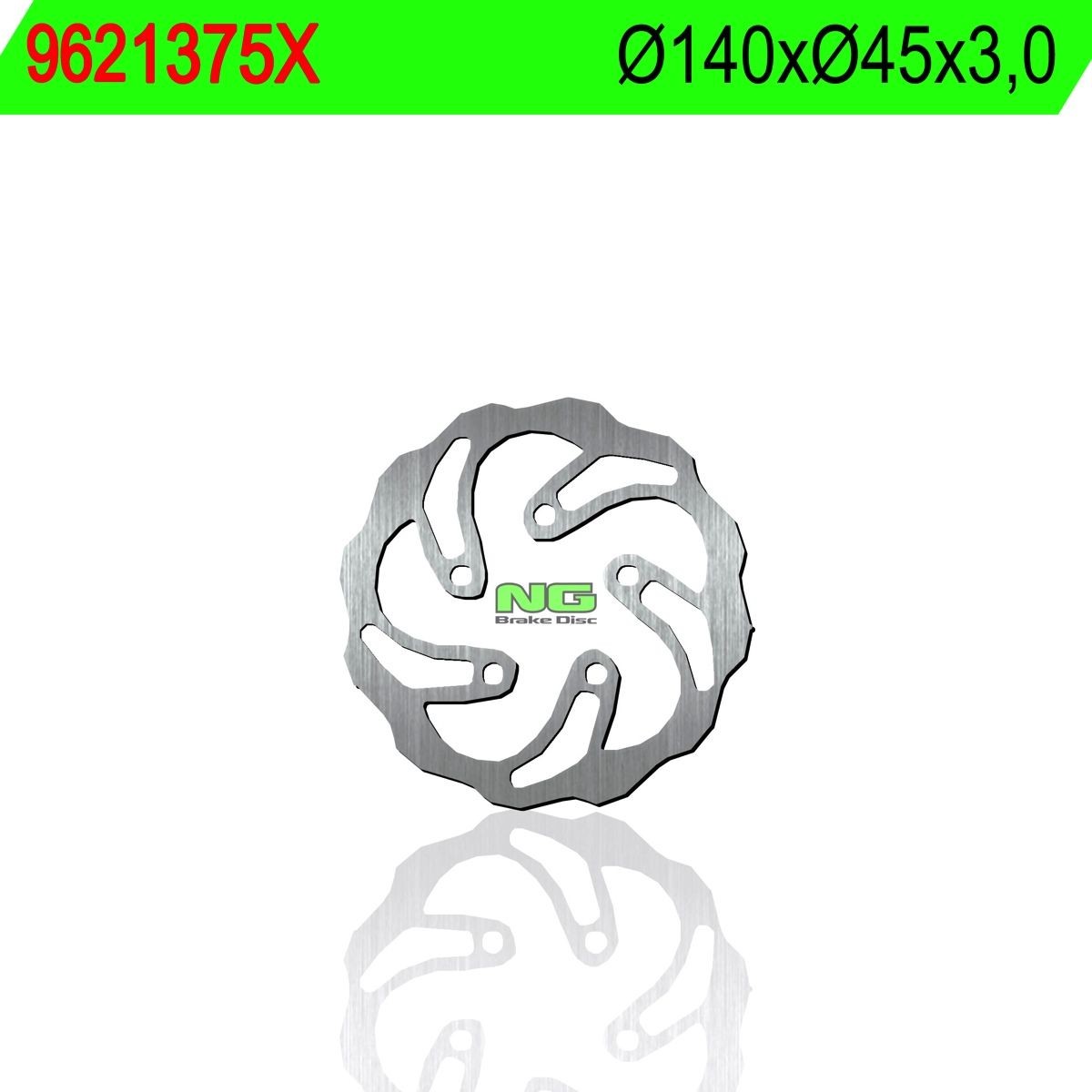 Disco de freno NG ondulado 9621375X Ø140 x Ø45 x 3