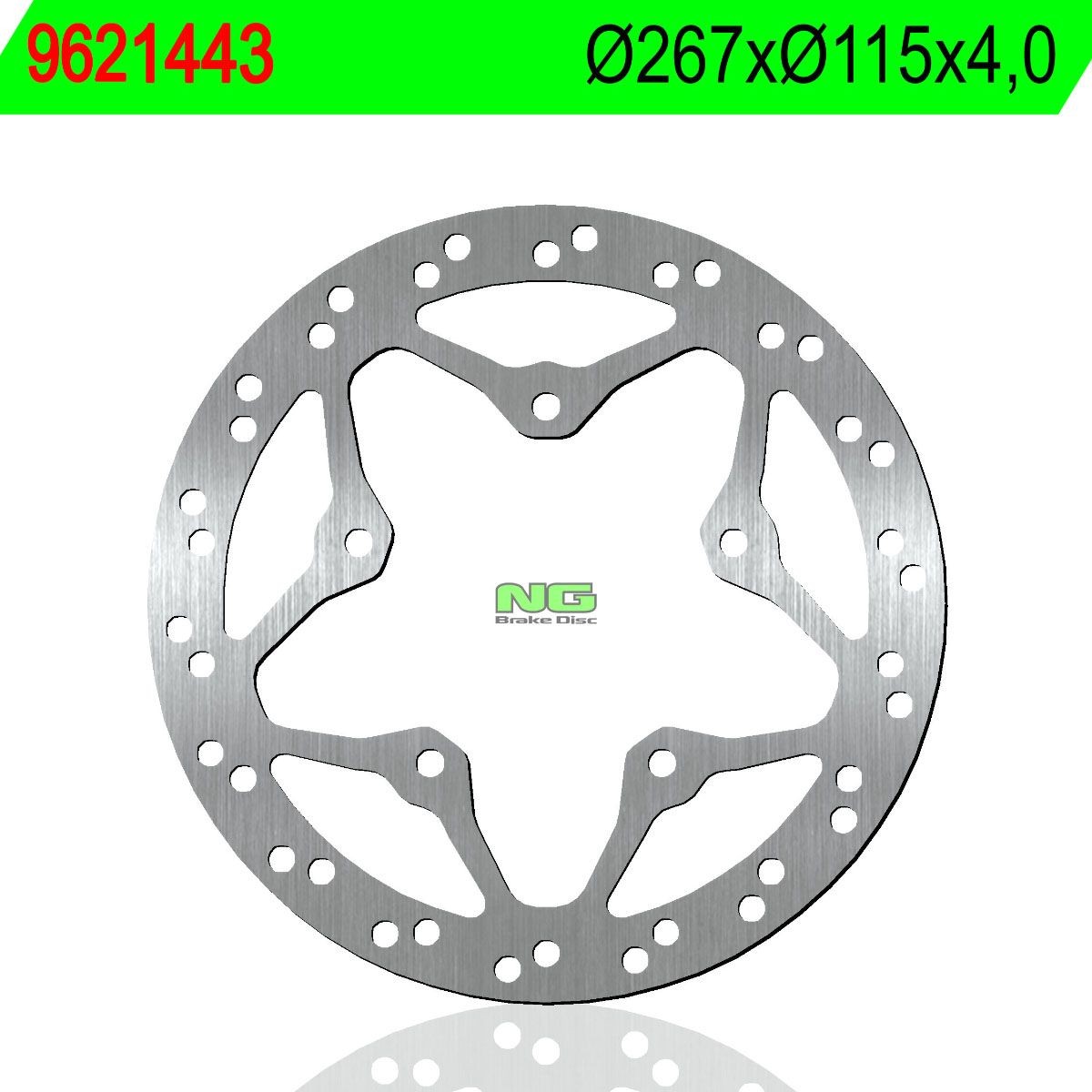 Disco de freno NG 1443 Ø267 x Ø115 x 4
