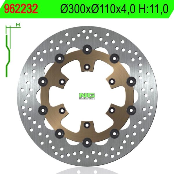 Disco de freno NG 232 Ø300 x Ø110 x 4