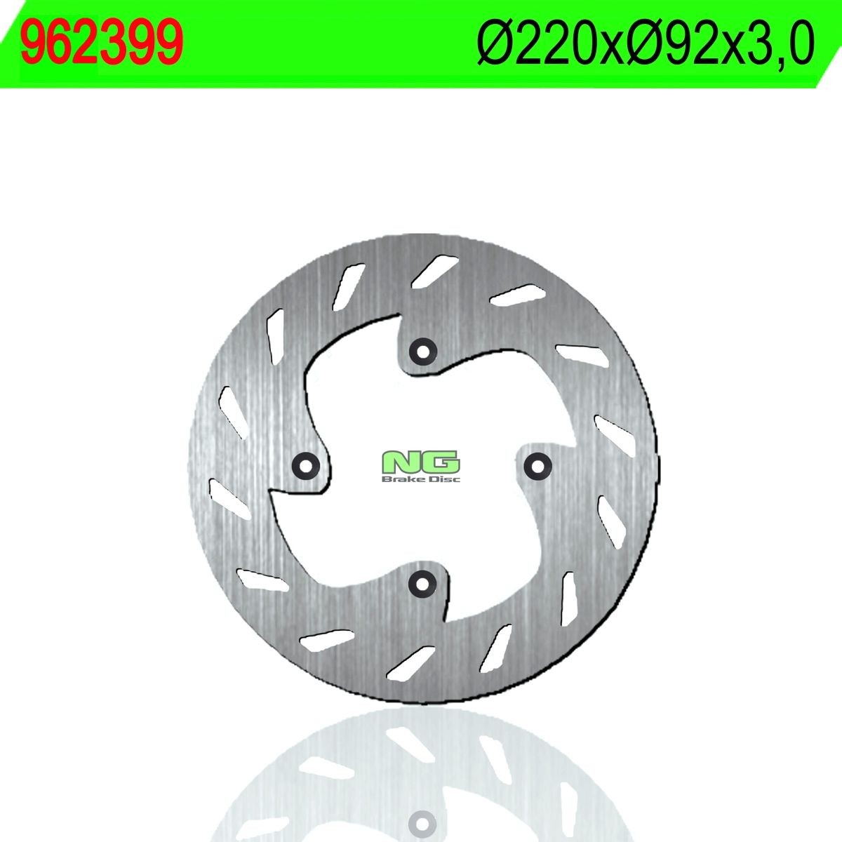 Disco de freno NG 399 Ø220 x Ø92 x 3