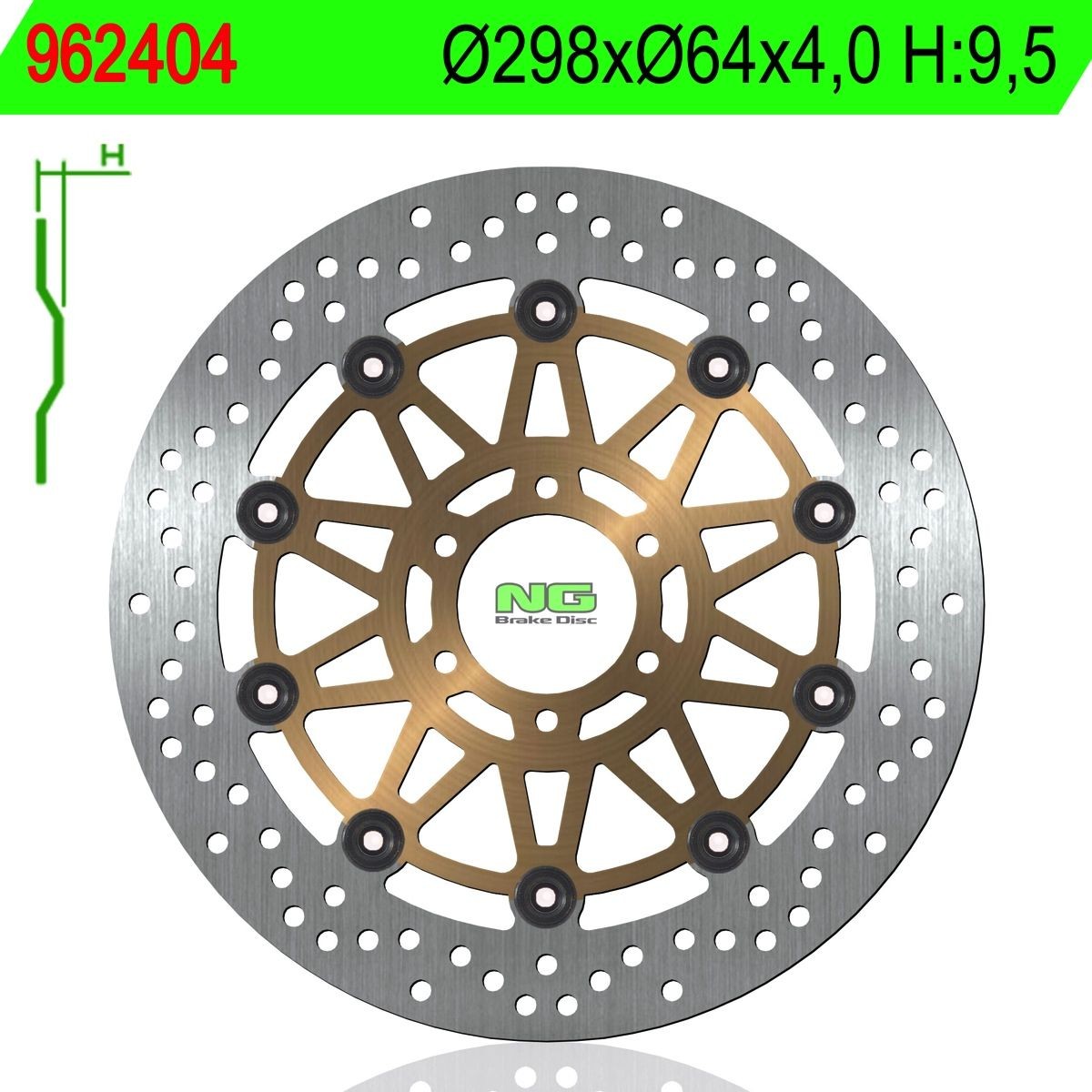 Disco de freno NG 404 Ø298 x Ø64 x 4