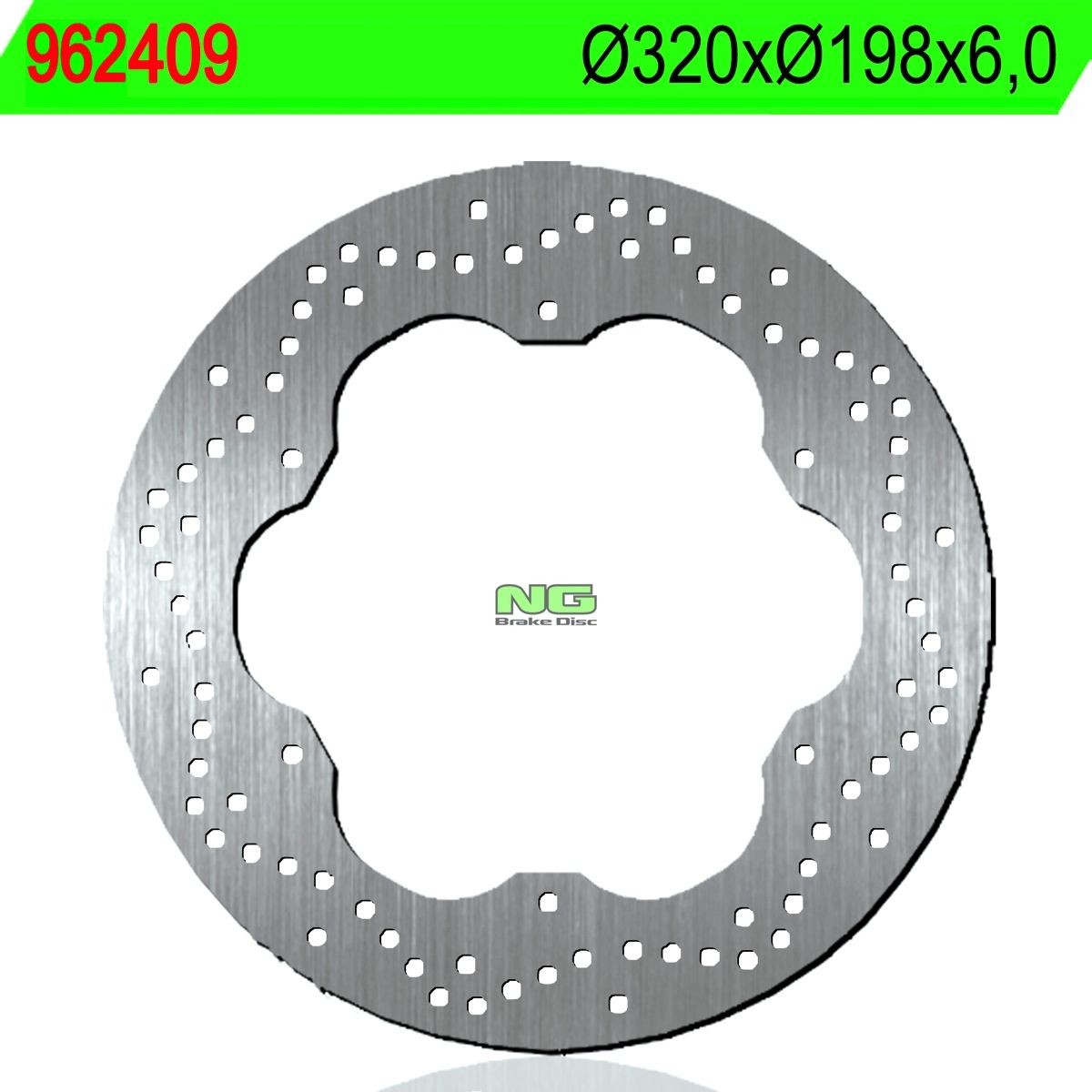 Disco de freno NG 409 Ø320 x Ø198 x 6