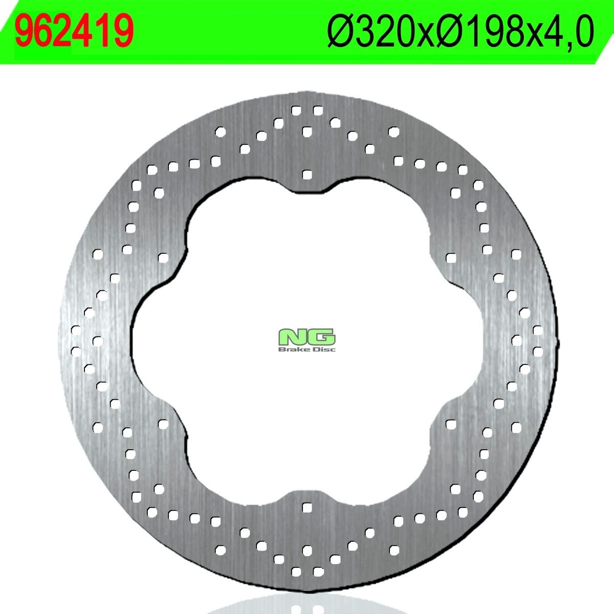 Disco de freno NG 419 Ø320 x Ø198 x 4
