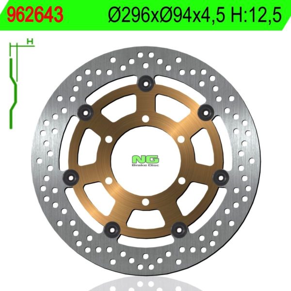 HONDA - Disco de freno NG 643 Ø296 x Ø94 x 4.5 -