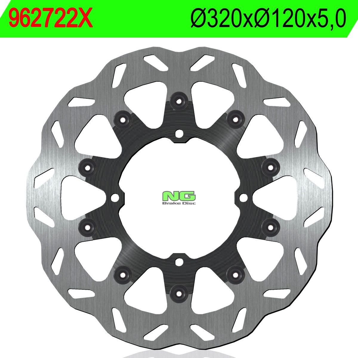 Disco de freno NG ondulado 722X Ø320 x Ø120 x 5