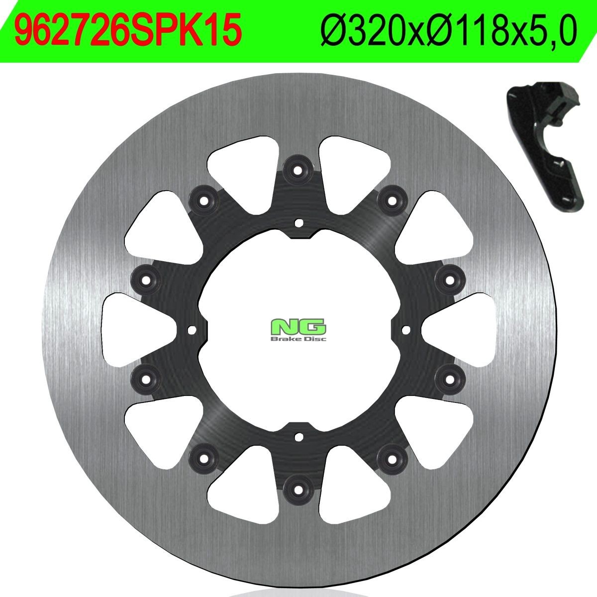 Disco de freno NG 726SPK15 Ø320 x Ø118 x 5