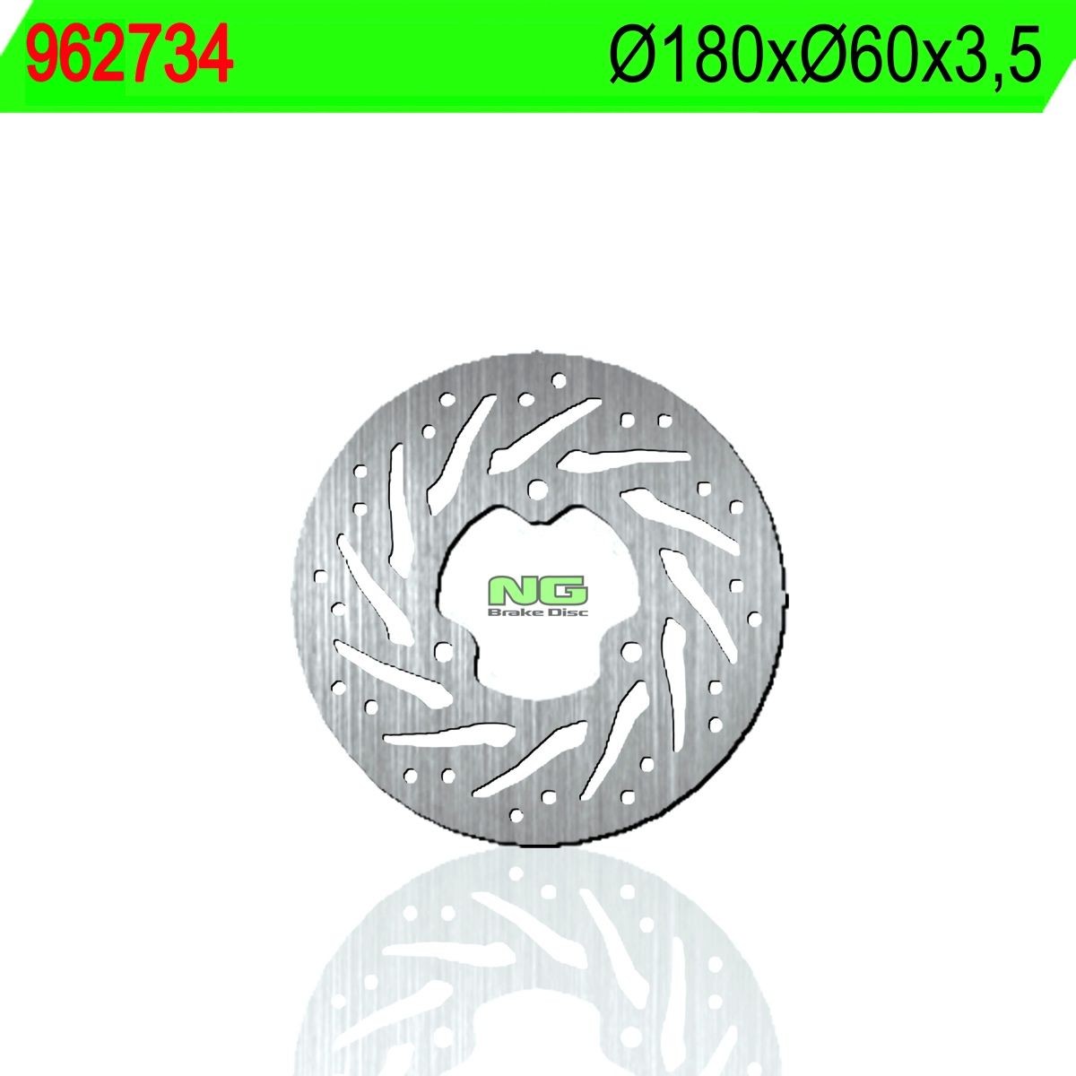 Disco de freno NG 734 Ø180 x Ø60 x 3.5