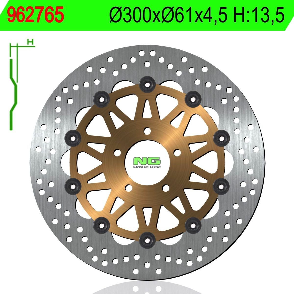 Disco de freno NG 765 Ø300 x Ø31 x 4.5