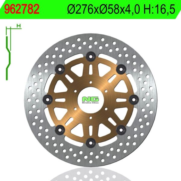 Disco de freno NG 782 Ø276 x Ø58 x 4