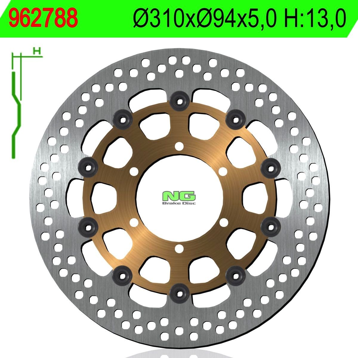 Disco de freno NG 788 Ø310 x Ø94 x 5
